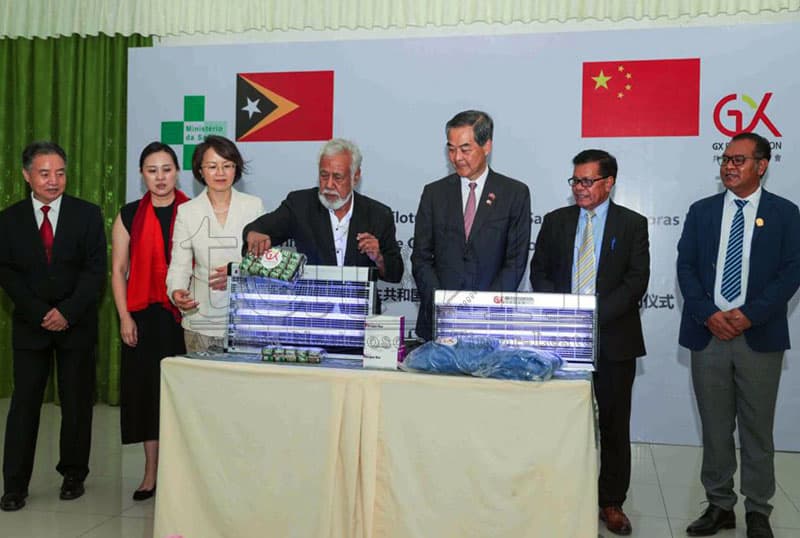 总理出席抗登革热物资捐赠仪式