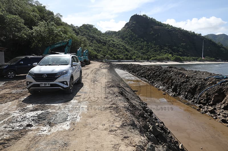 帝力基督君王区道路改善工程现场图片