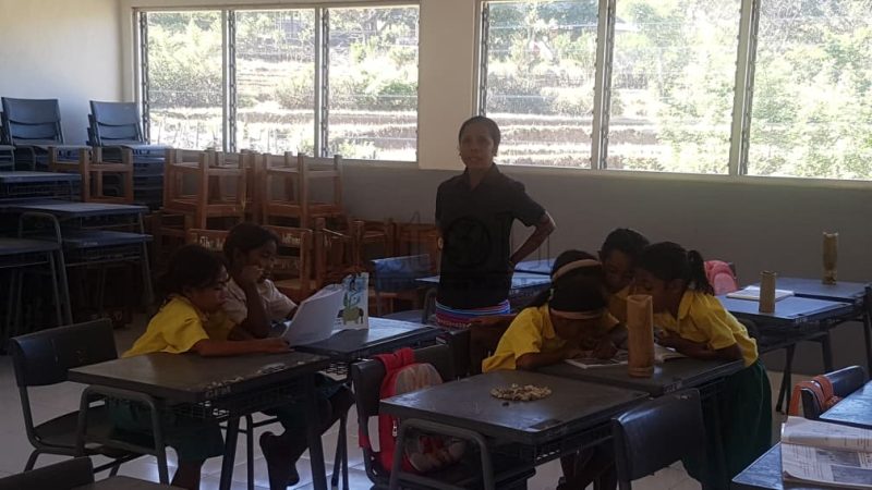 罗埃特特小学:师资教材双缺,教学靠土办法