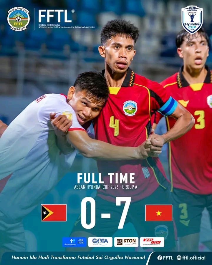 越南在2026年现代杯7-0大胜东帝汶