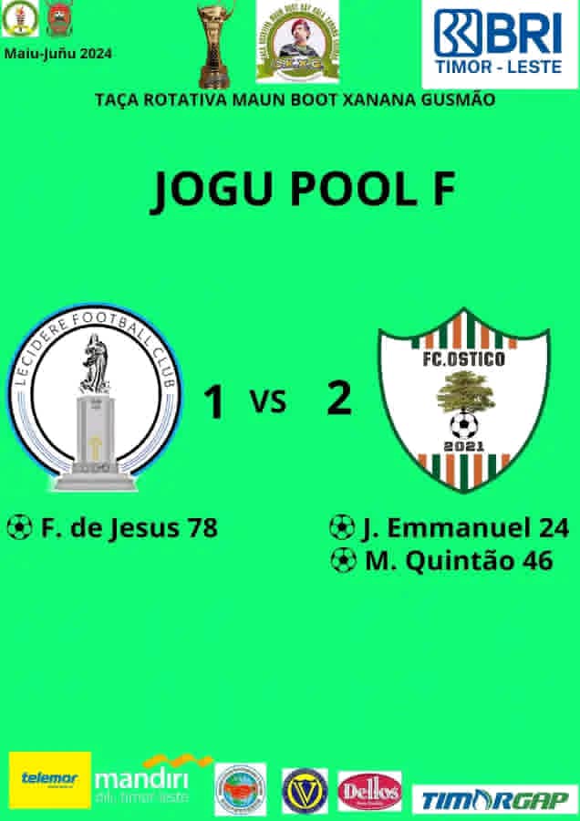 奥斯蒂科FC 2-1击败莱西德雷FC