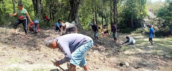 伊拉勒尔社区居民自发修路3公里打通市场通道
