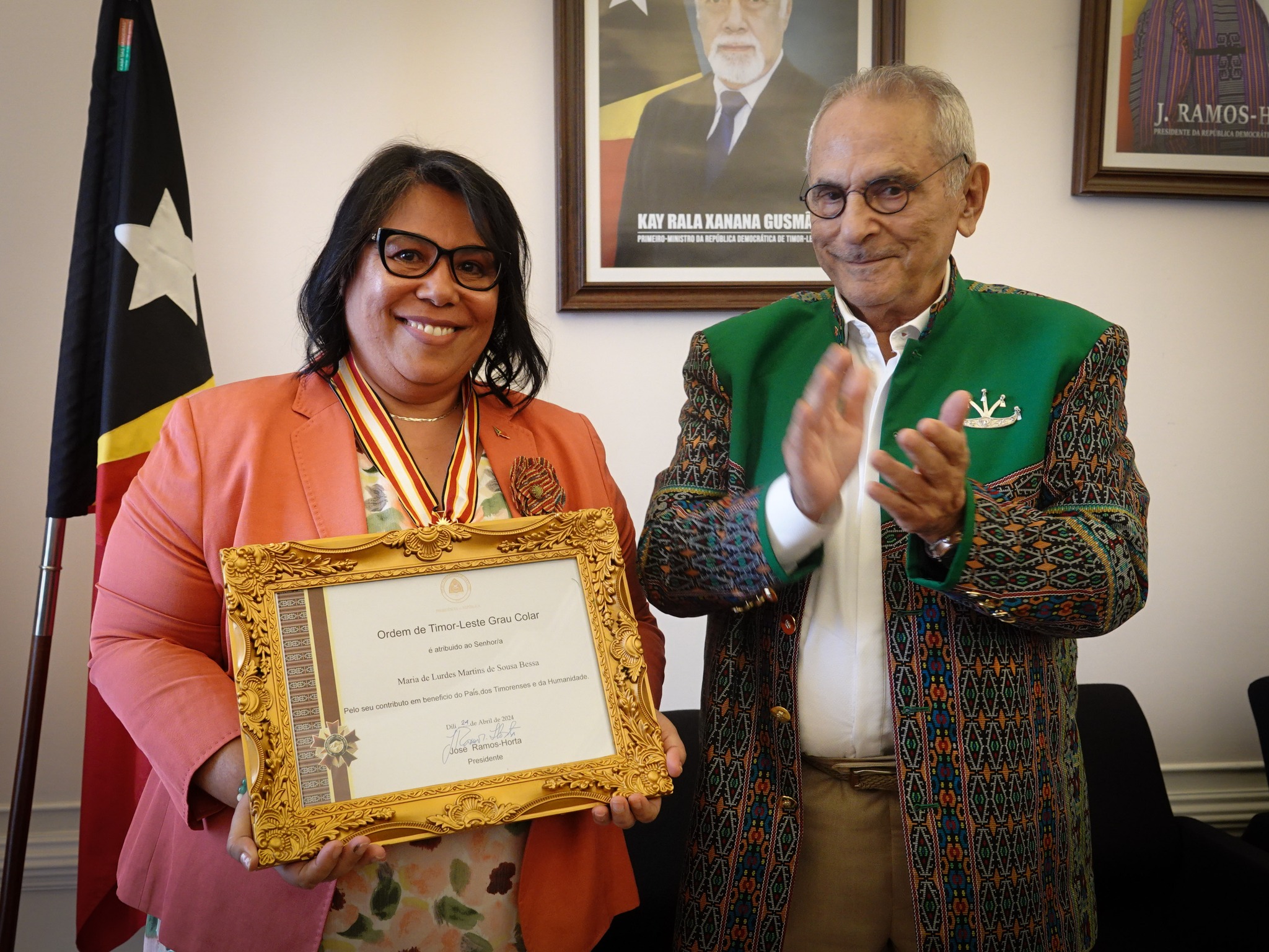 东帝汶总统在葡萄牙为六人授勋